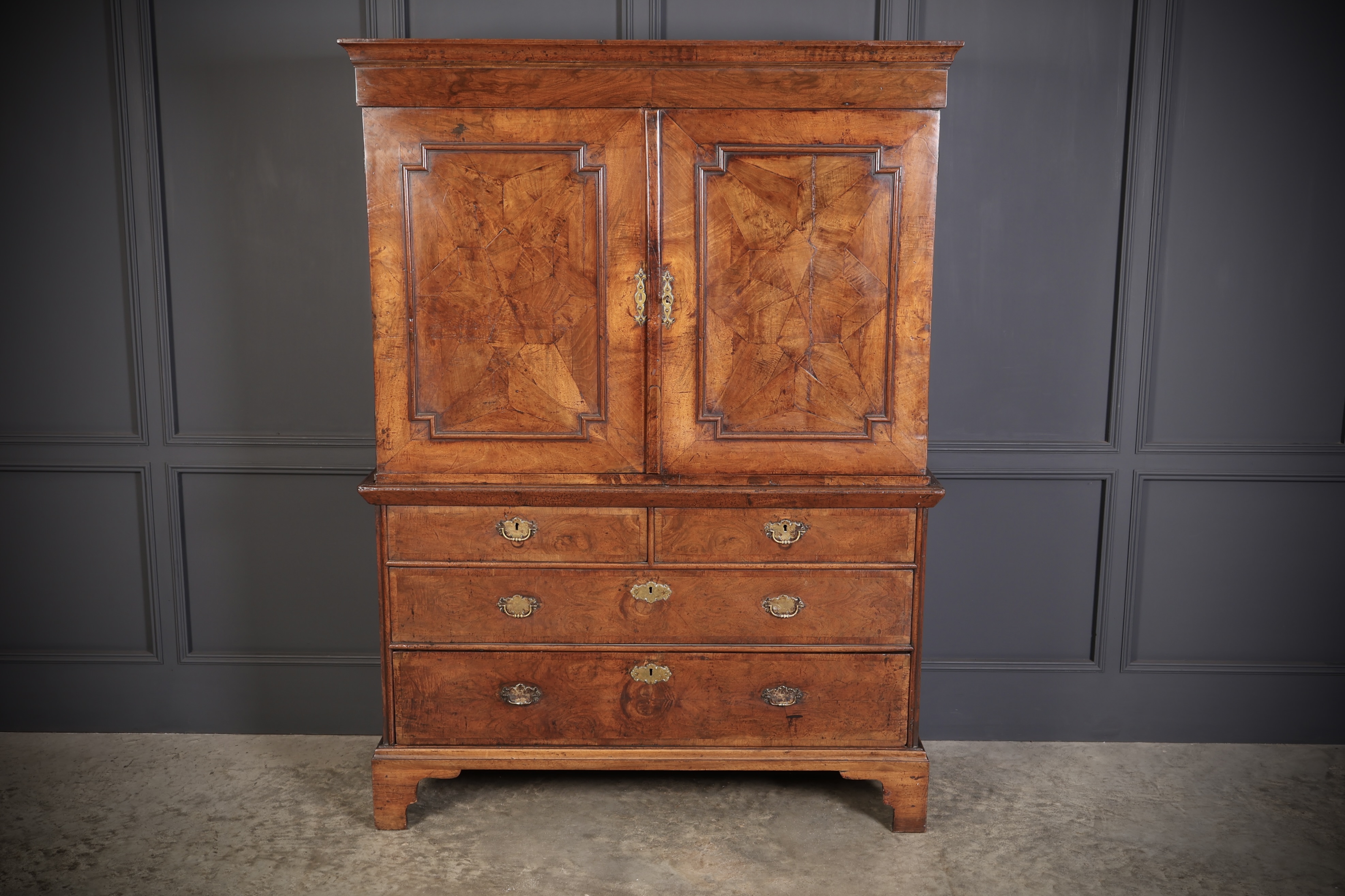 Queen Anne Walnut Hall Cupboard cupboard Antique Cabinets 6